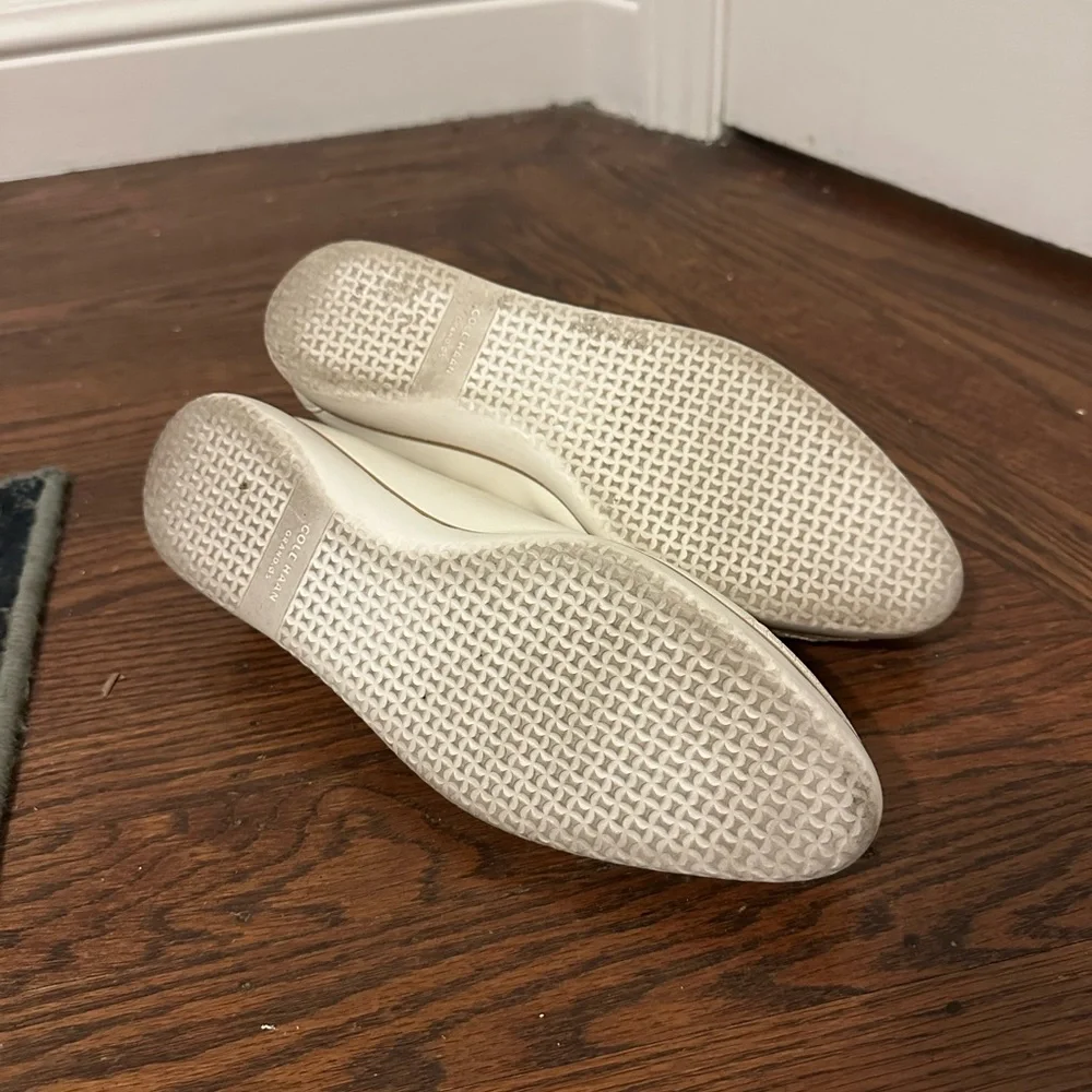 Cole Haan Grand Ambition Ivory Lace-Up Flats - Picture 5 of 5